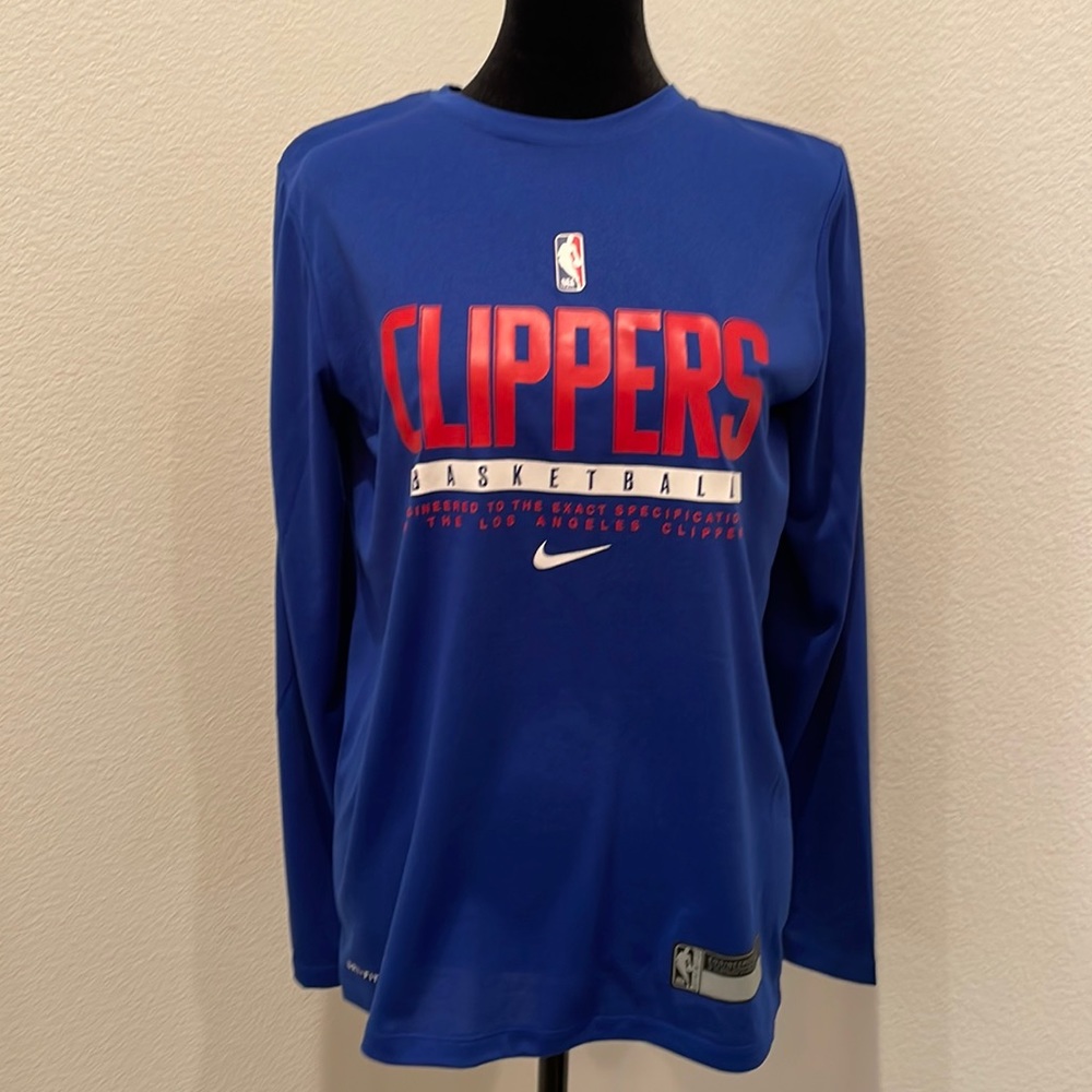 NWT Clippers NBA Basketball Long Sleeve Dri-Fit Shirt - Youth Extra Large